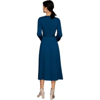 BBLLUUEE Long Sleeved Dress Women's Sea Blue