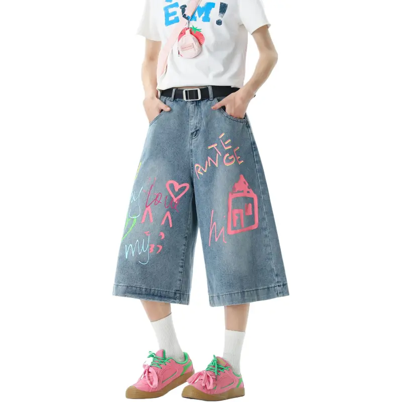 DEAR BETSY Denim Shorts Unisex Light Blue-1