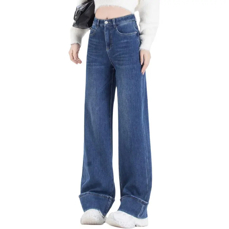You Cow Me Pants Jeans Women's Blue-4