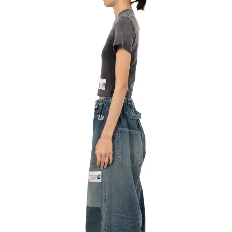 Maison Mihara Yasuhiro Logo embroidered T shirt-5