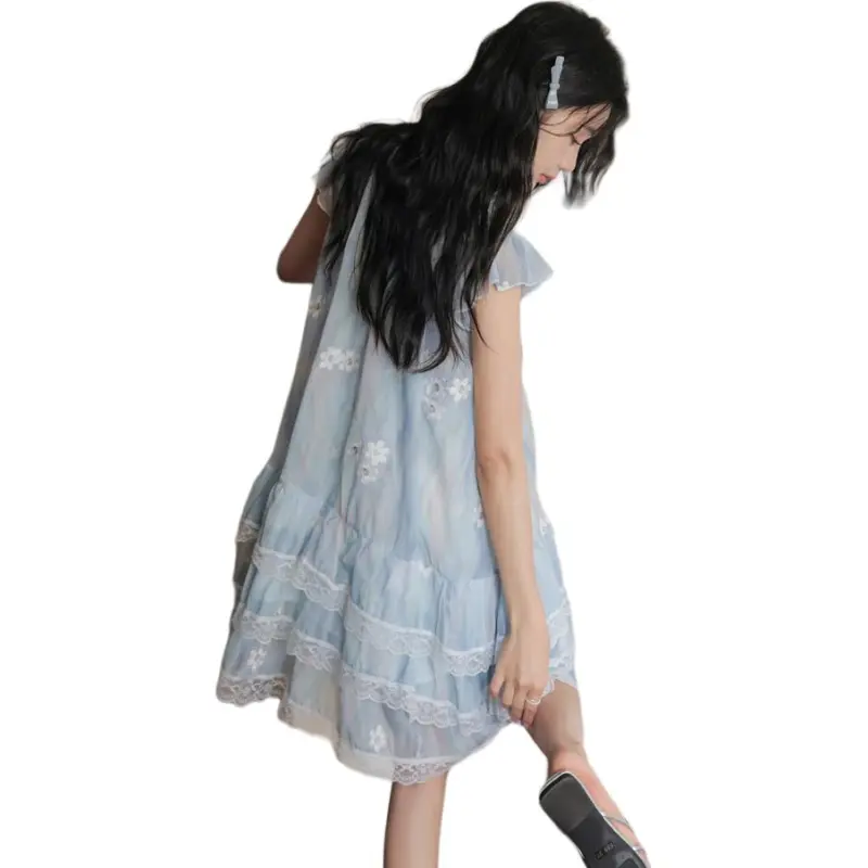 ABCMININ Short Sleeved Dress Women's-1