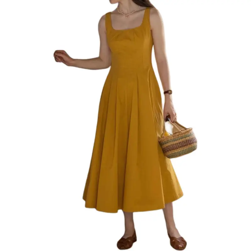 Dior Beauty Slip Dresses Women's Yellow-3