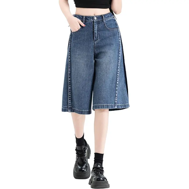 You Cow Me Pants Denim Shorts Women's-4