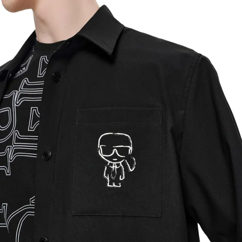 KARL LAGERFELD Shirt Men's Black-5