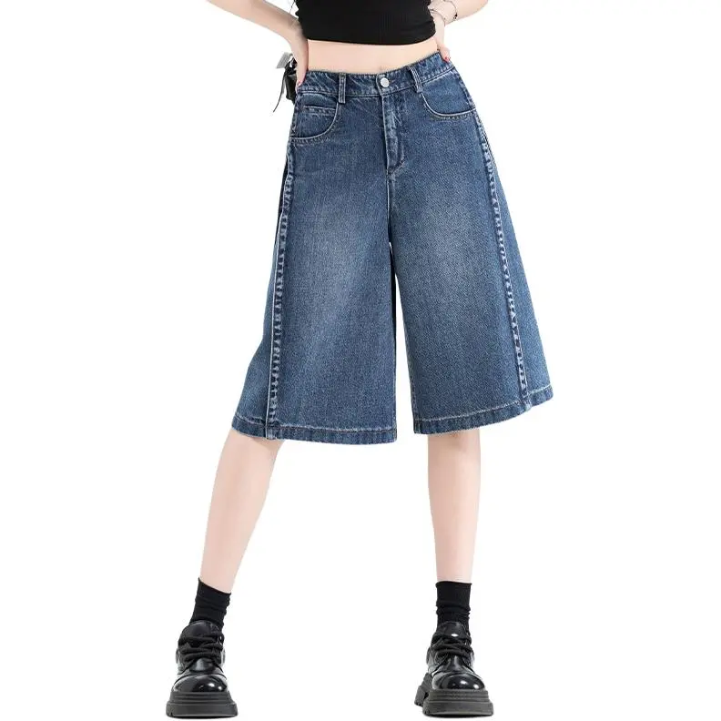 You Cow Me Pants Denim Shorts Women's-3
