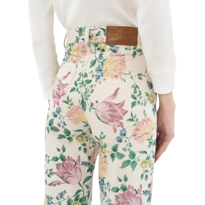 Chloé High waisted Floral print Jeans-4