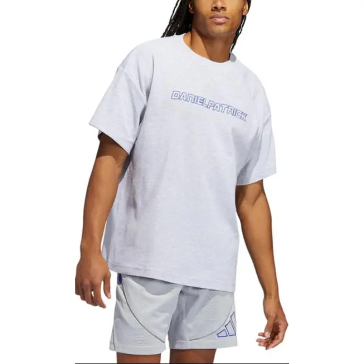 Adidas x Daniel Patrick HOOPS T-Shirt Men's Light Gray Mixed Color-1