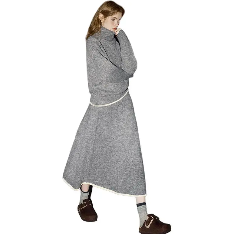 KUHNMARVIN Skirt Pullover Women's Gray-5
