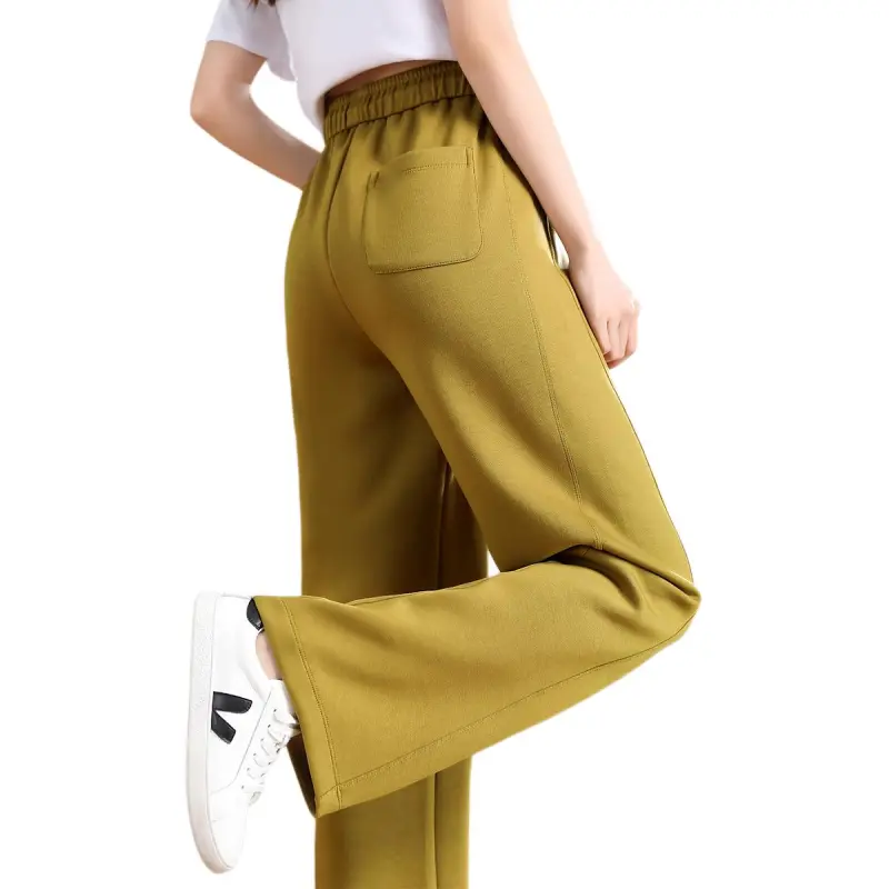 XWI Casual Pants Women's Yellow Green-3