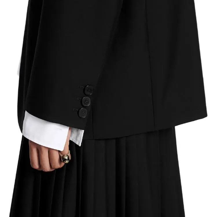 DIOR Oversized Blazer Business Suit Coat Women's Black-3