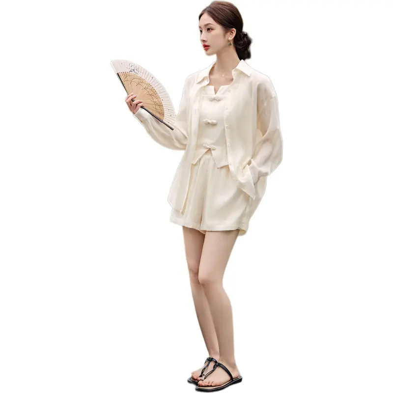 XWI Casual Suit Women's Beige Apricot-4
