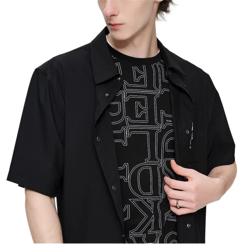 KARL LAGERFELD Shirt Men's Black-4