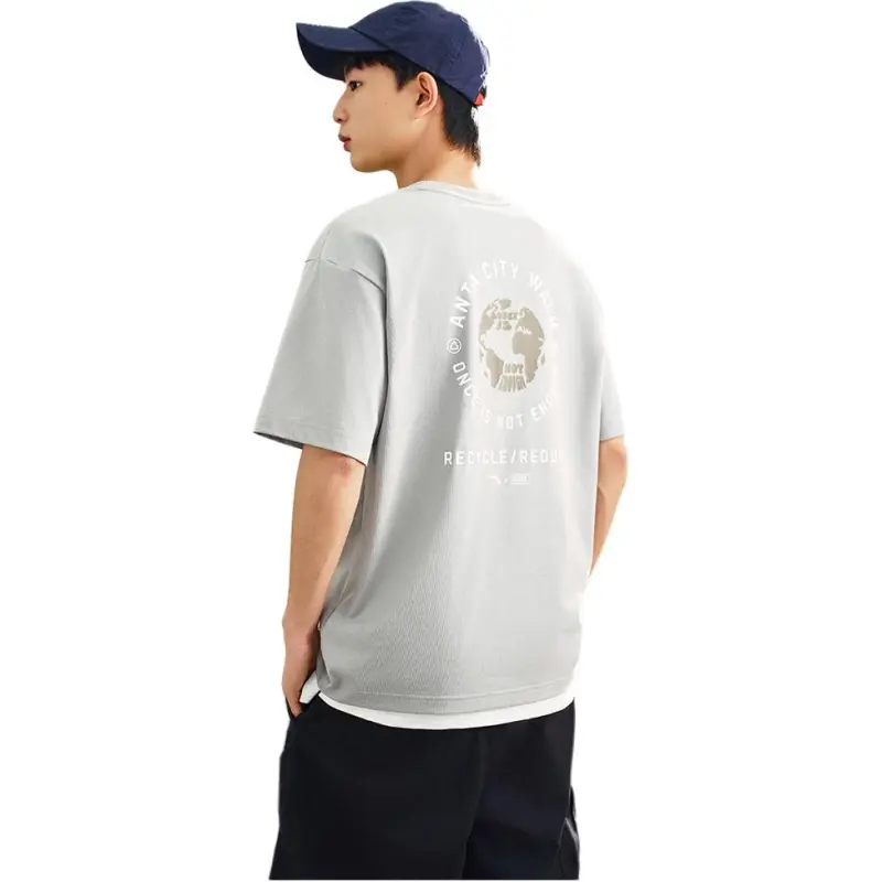 Anta Variety Training Collection T Shirt Unisex Moss Gray Green-2