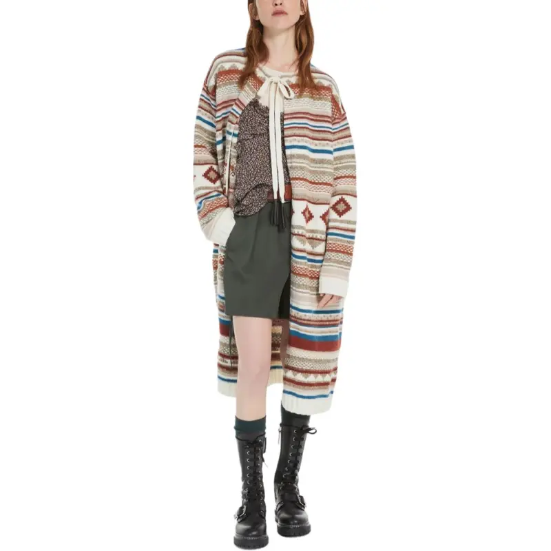 WEEKEND MaxMara Stripe Detailed Open Front Cardigan-3