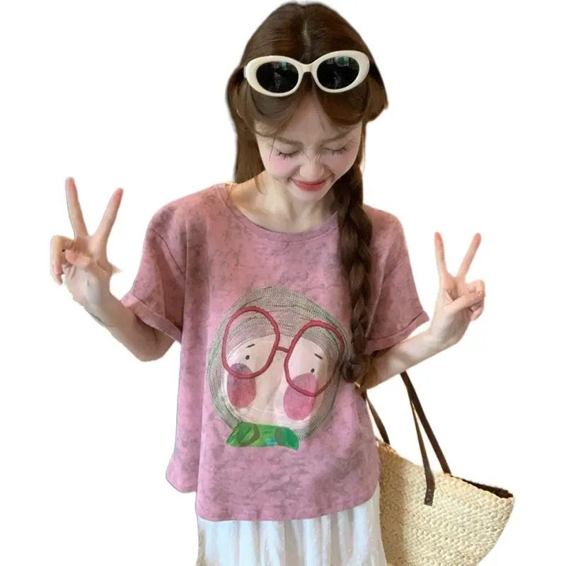 Mu Xiao Xin T Shirts Women's Pink Purple-5