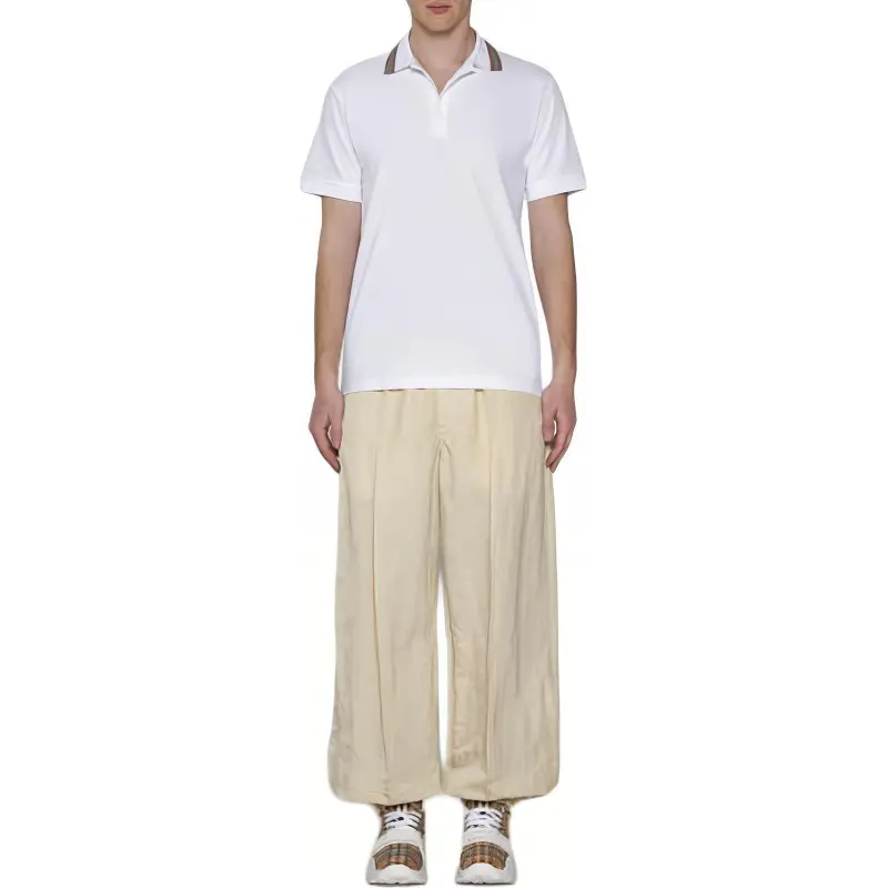 Burberry Logo Embroidered Short Sleeved Polo Shirt-2