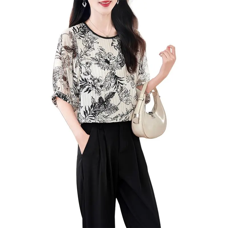 Yi Mengyuan Shirt Women's Ink Wash Style Love-1