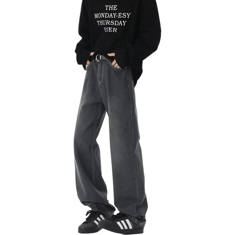 WARNING LIGHT Jeans Unisex Black-2