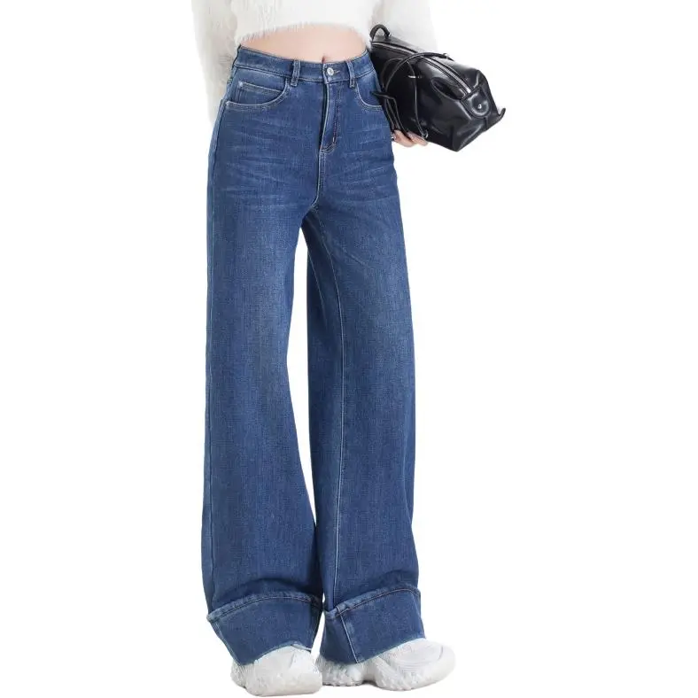 You Cow Me Pants Jeans Women's Blue-3