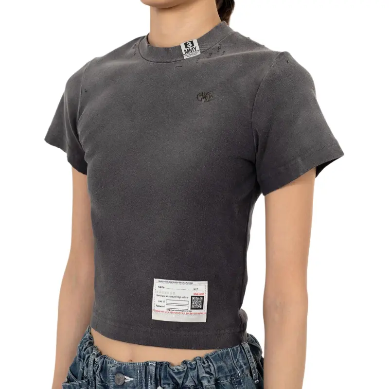 Maison Mihara Yasuhiro Logo embroidered T shirt-6