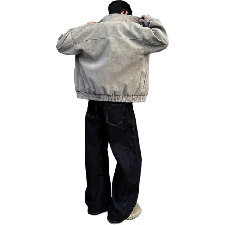 HOKLV Jackets Coats Unisex Gray-0