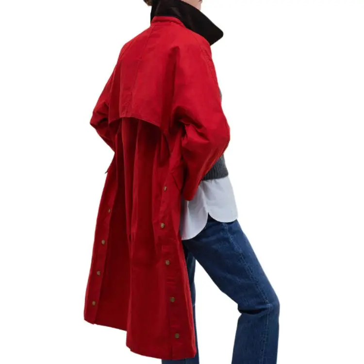 BARBOUR x Alexa Chung Trench Coat Women's Red-4