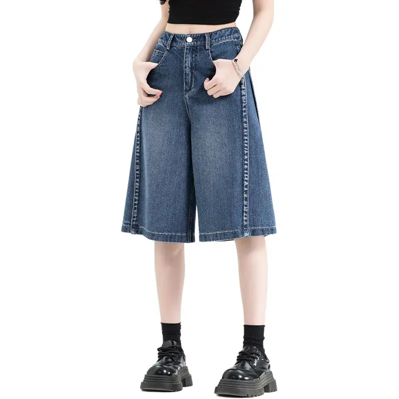 You Cow Me Pants Denim Shorts Women's-8