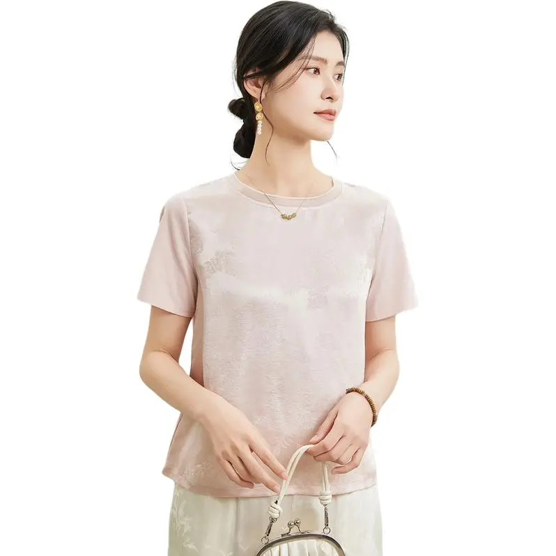 JINJU T Shirts Women's Pink-4