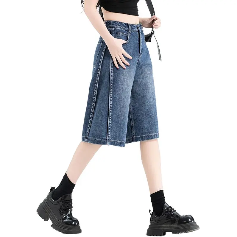 You Cow Me Pants Denim Shorts Women's-6