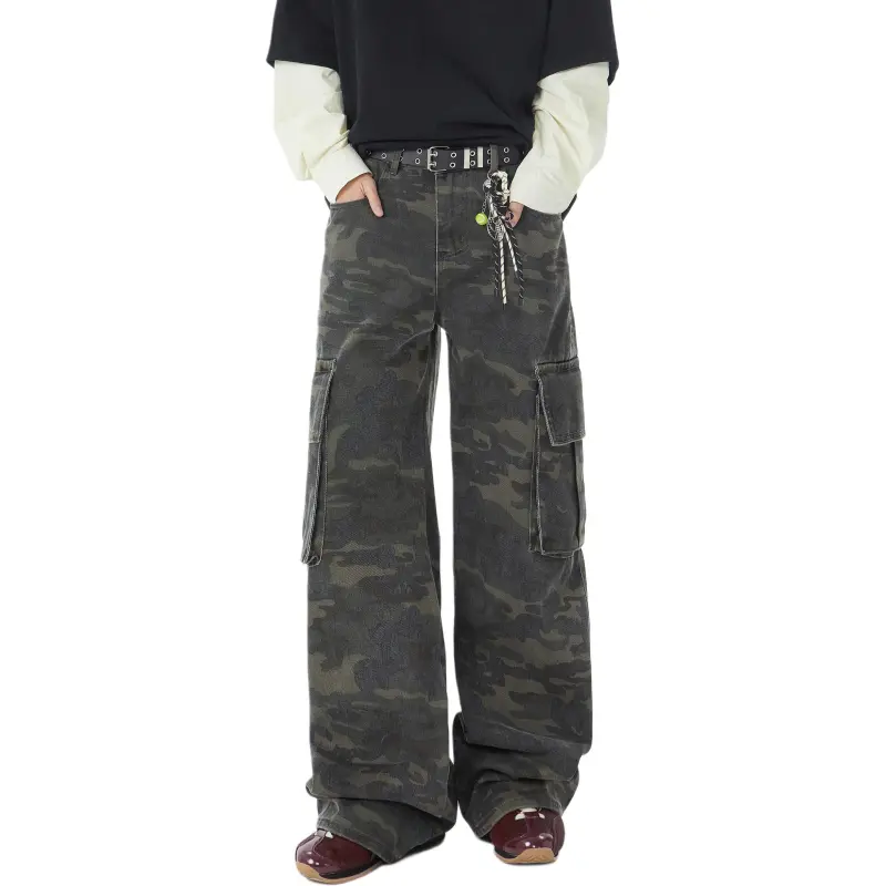 FONDLOOK Jeans Unisex Camouflage-2