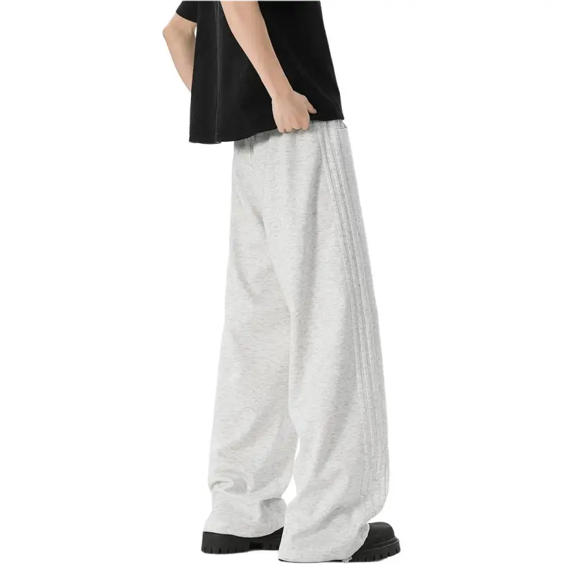 CORNILOT Casual Pants Unisex White Heather Gray-1