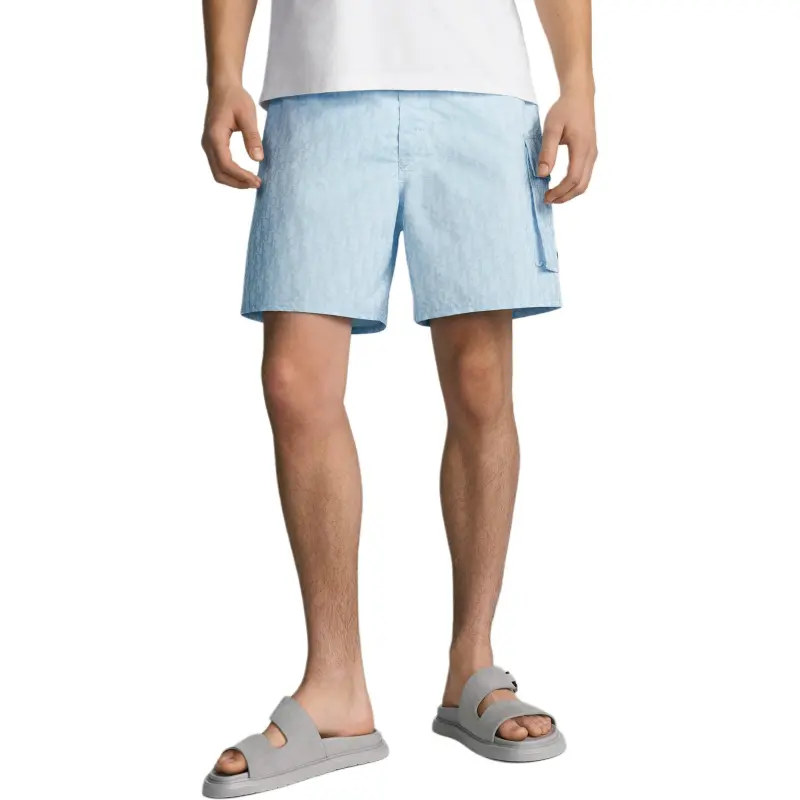 DIOR FW25 Swimming Shorts Men's Sky Blue-3