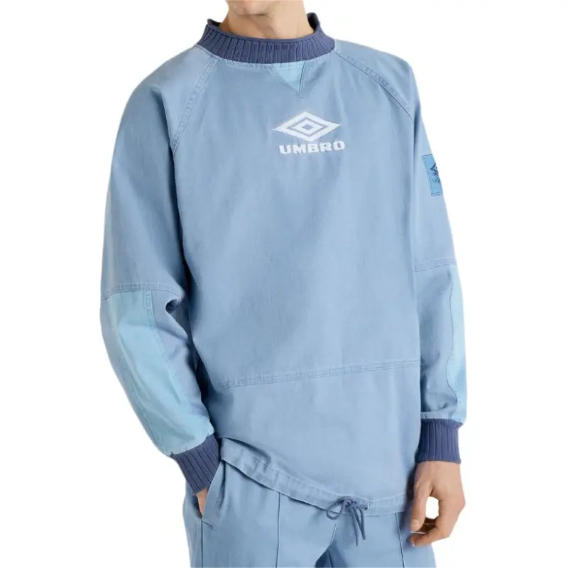 Umbro SS25 Iconic Drill Sweatshirt Men's Infinite Blue/Yellow Dim Blue/Blue Indigo-1