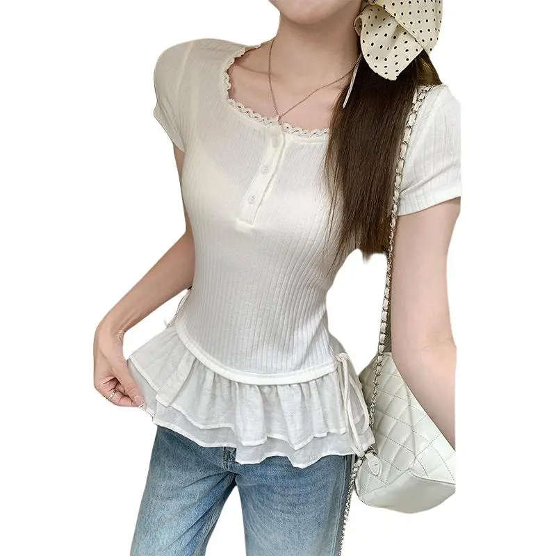 Mu Xiao Xin T Shirts Women's Ecru-4