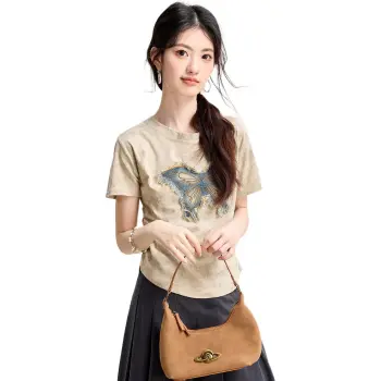 Fele.d T Shirts Women's Khaki