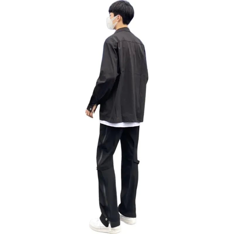 CORNILOT Casual Pants Unisex Black-1