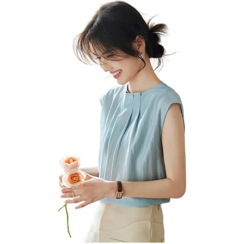 Mu Xiao Xin Shirt Women's Light Blue-1