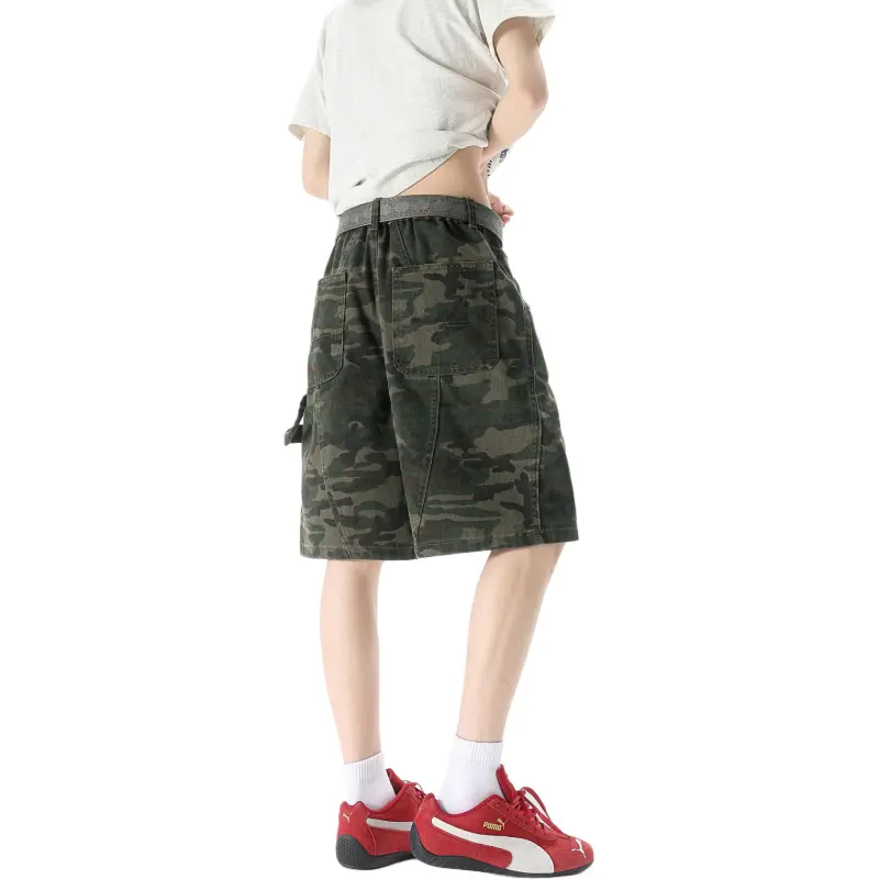 PAINT STAIN Denim Shorts Unisex-1