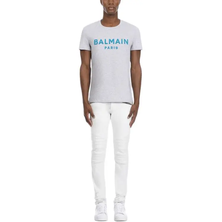 BALMAIN T Shirts Men Gray-2