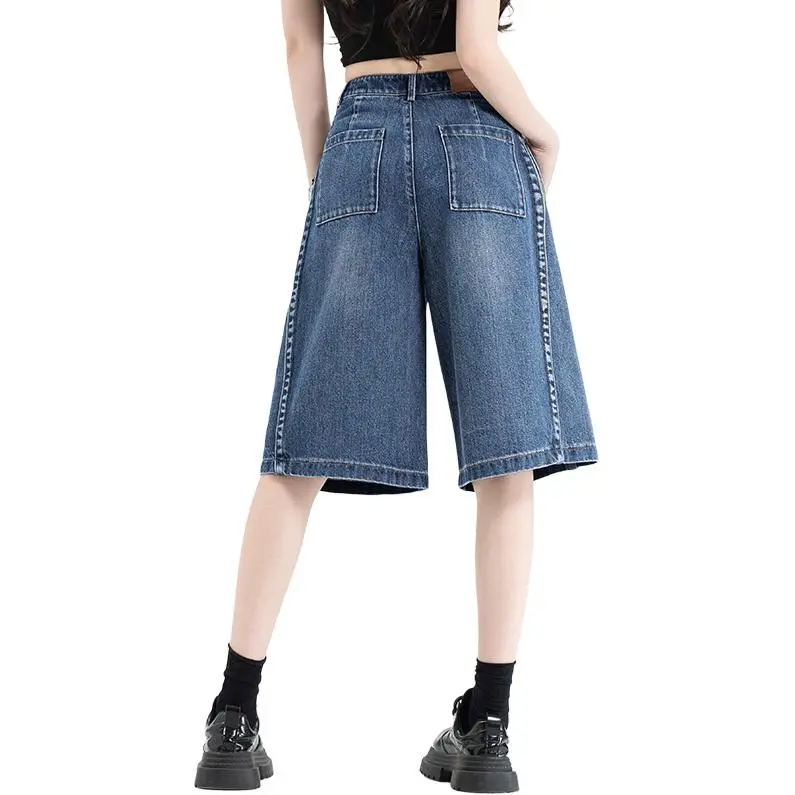 You Cow Me Pants Denim Shorts Women's-10