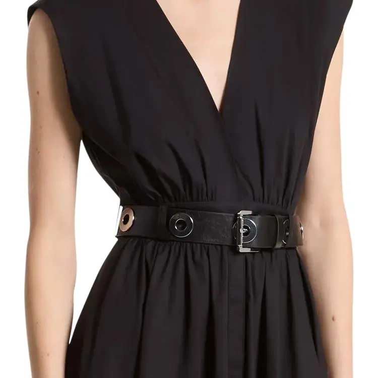 MICHAEL KORS Stretch Organic Cotton Poplin Midi Dress-3