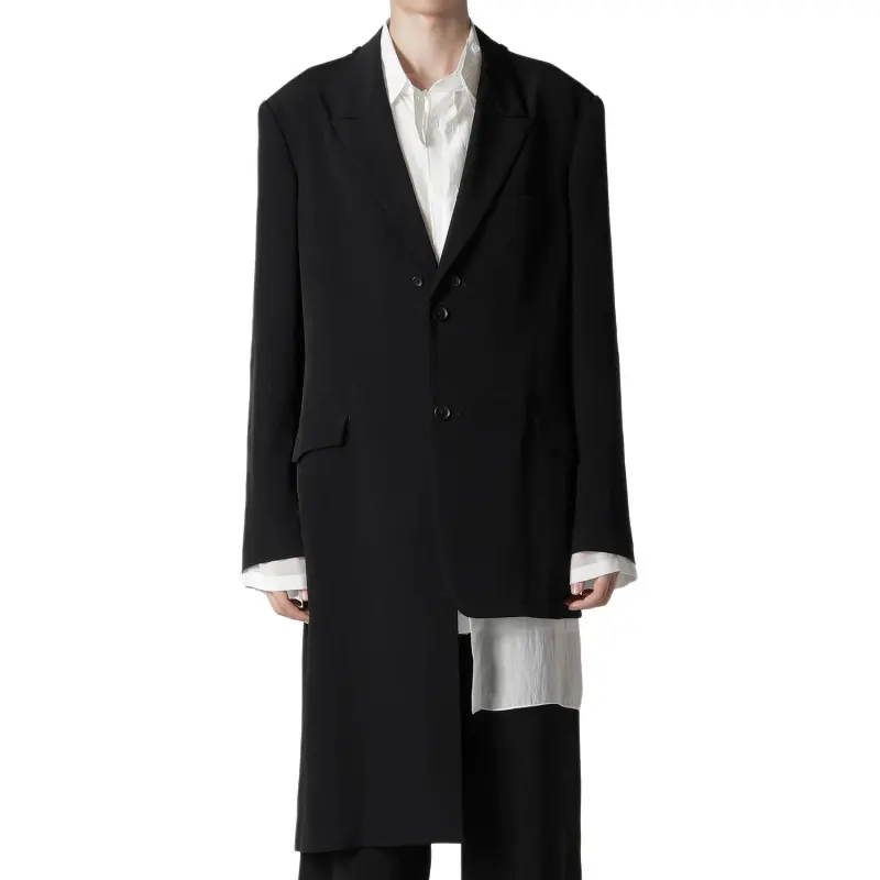 Yohji Yamamoto Tuxedo Attachable collar Jacket-7