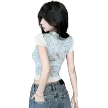 ABCMININ T Shirt Women's Light Blue