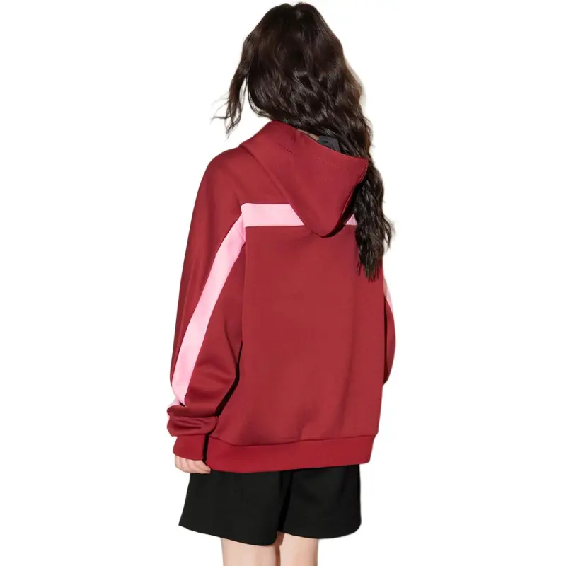 FAWENXIANGZI Sweatshirt Women's Burgundy-2