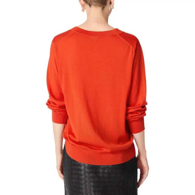 Bottega Veneta V Neck Fine Knit Jumper-4