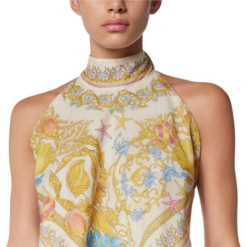 VERSACE Underwater Barocco Cover up Foulard Top-3