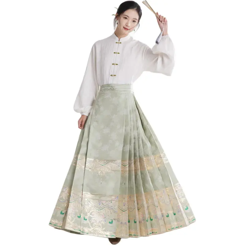 XINGHEHANGE New Chinese Style Modified Hanfu Casual Long Skirt Classical Style Elegant Women's-2