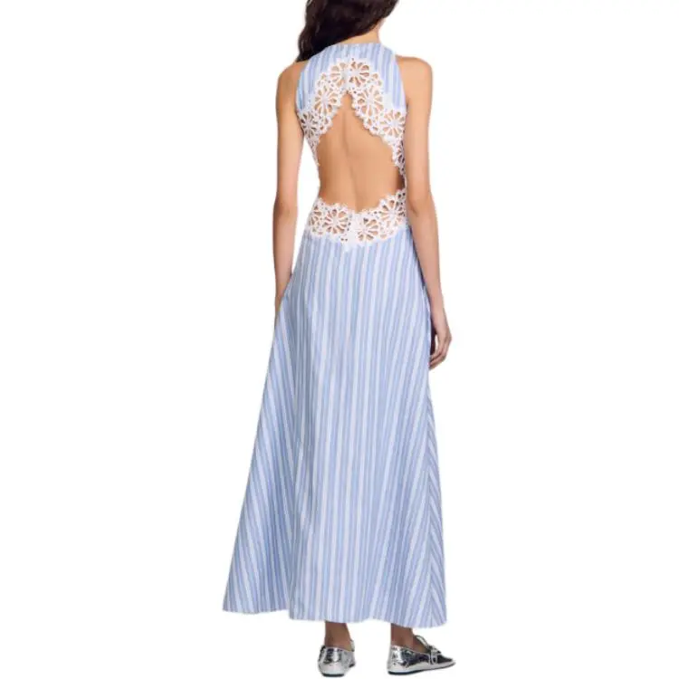 Sandro Striped Maxi Dress-3