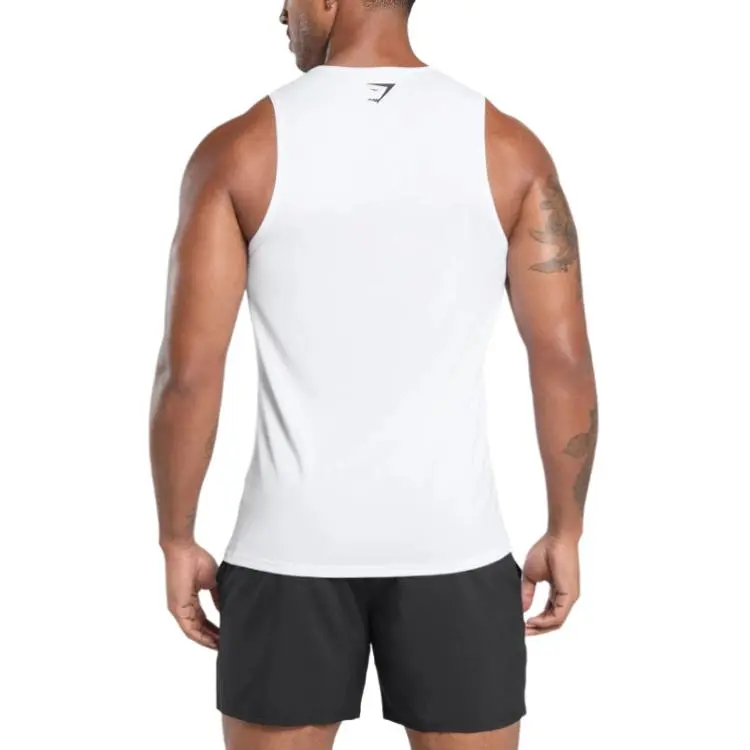 GYMSHARK Tank Tops Men White-1