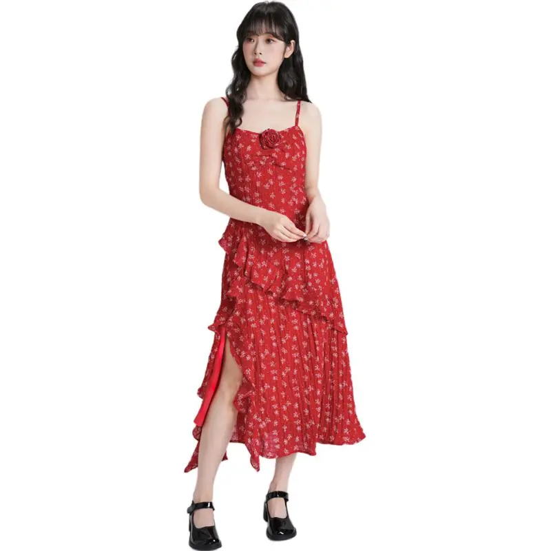 JECCI FIVE Slip Dresses Women's Burgundy-5